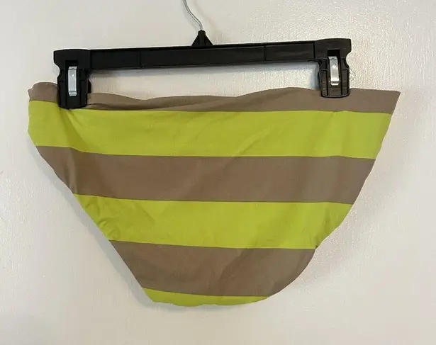 DKNY Women's Size Small S Bikini Bottom Neon Green Brown Y2K Vintage