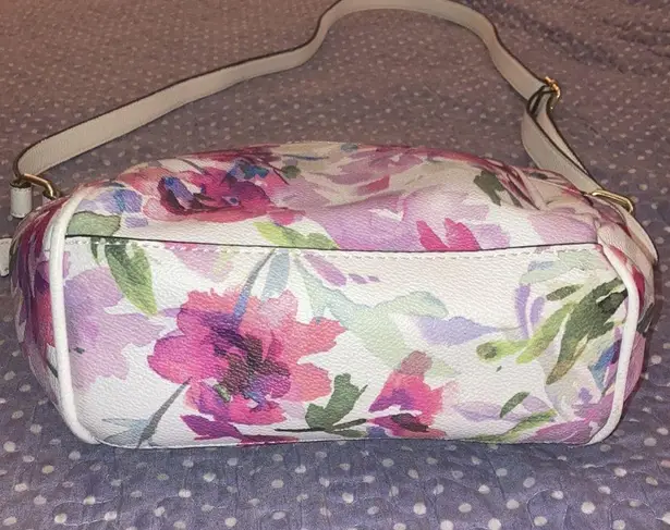 Liz Claiborne  White Floral Crossbody Purse