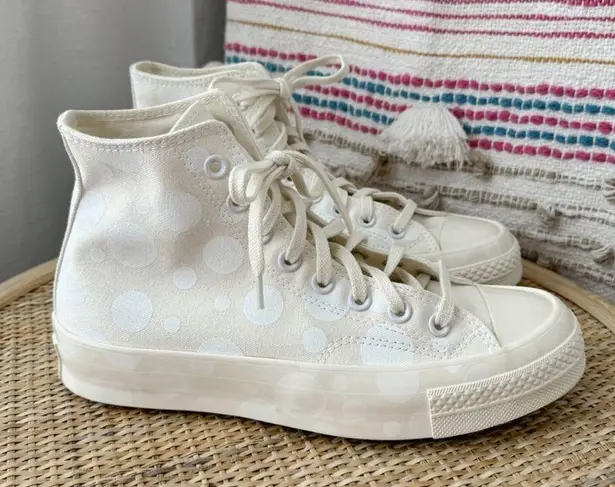 Converse  Chuck 70 Hi- Polka Dot Egret White High Top Sneakers Women’s Size 9