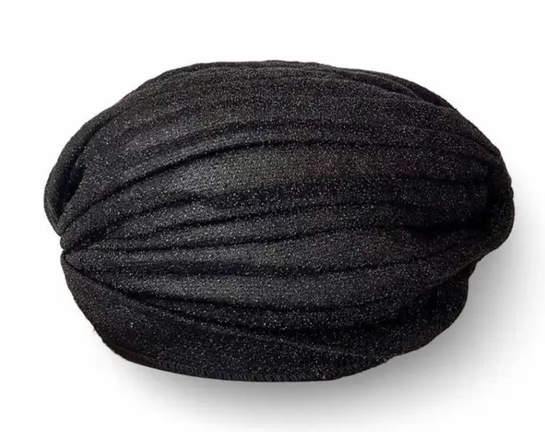 Sparkly turban cap black
