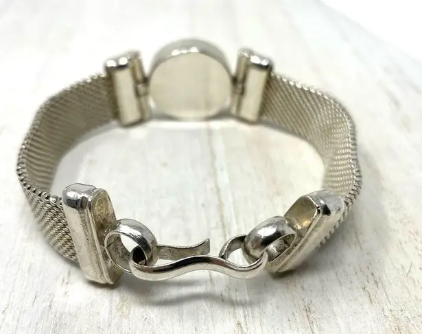 Sterling Silver and green turquoise vintage bracelet, 50.1g