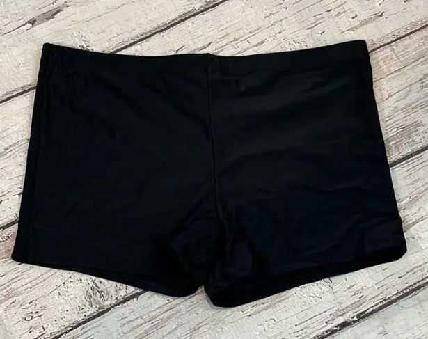 SWIM BOTTOMS Boyshort Style Black
