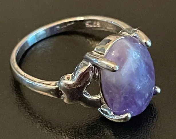 Amethyst Size 8.5 purple S925 silver ring