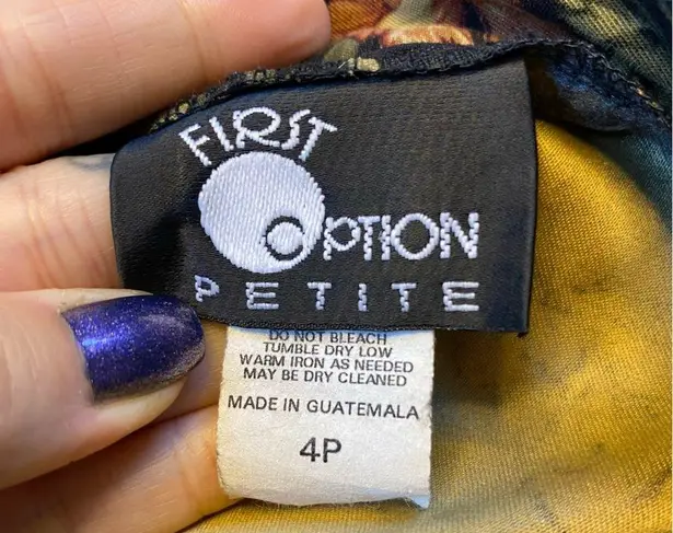 Vintage 1990s First Option High Waisted Floral Grunge Pants Size 4P