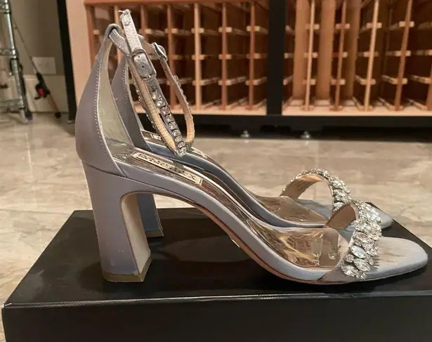 Badgley Mischka Light Blue w/ Silver Heels and Rhinestone Embellishments Bridal