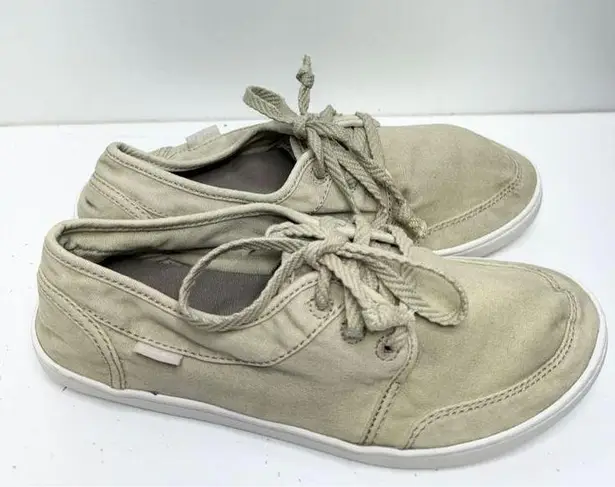 Sanuk  Shoes Womens Size 6 Tan Vee K Shawn Sneakers Lace Up Canvas Booties