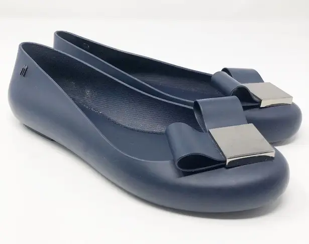Melissa 's Space Love Blue Jelly Flats Navy Blue