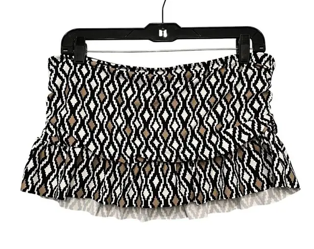 La Blanca NWT, Island Goddess Ruffle Skirted Bottom - Black, Sz 12