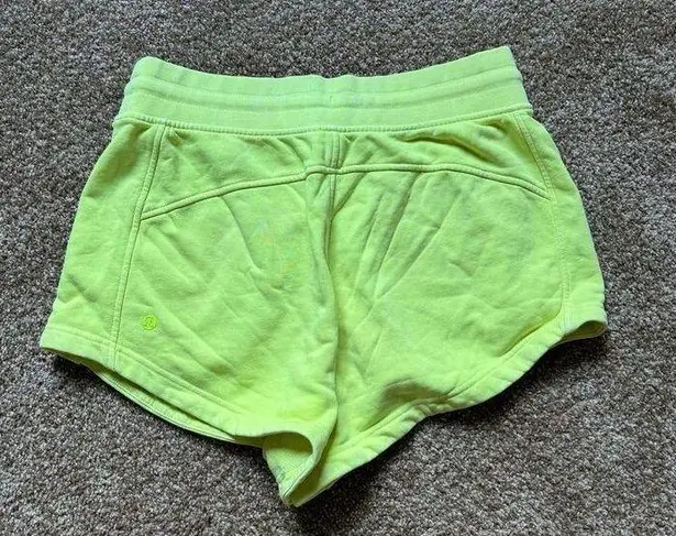 Lululemon  Inner Glow High-Rise Short 3" Neon Garment Dye Solid Highlight