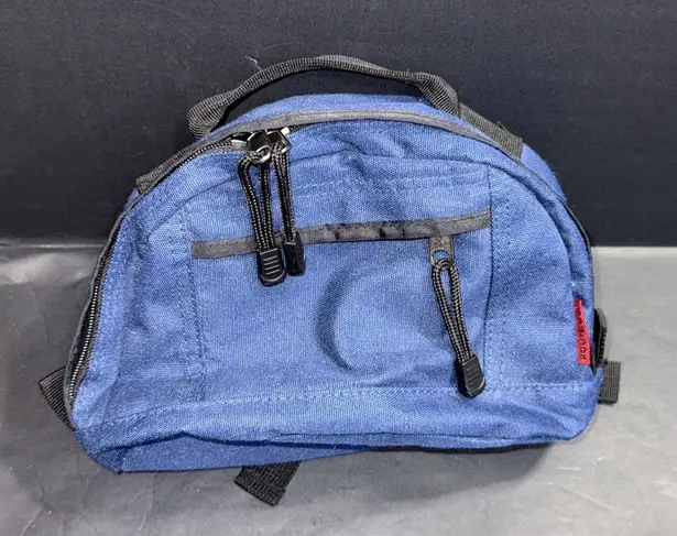 Route 66 Vintage Retro Fanny Pack Blue Adjustable Strap Zipper Pockets Belt EUC