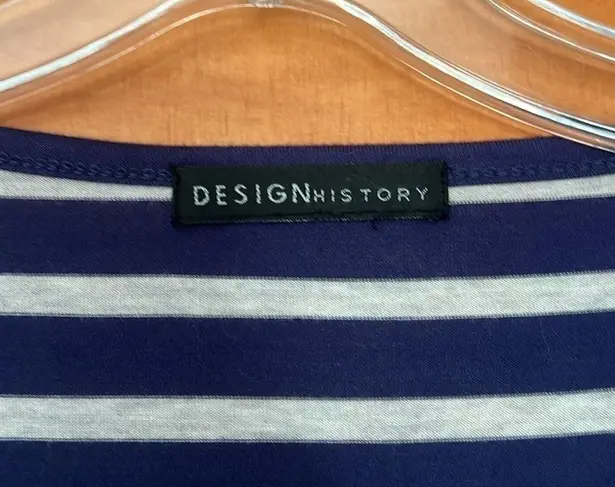 Design History Blue and White Striped Blouse