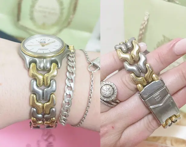 tag heuer Authentic Silver & Gold Swiss Made S05.013 S.S Womens Watch