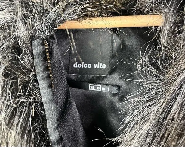 Dolce Vita Brown Full Zip Faux Fur Short Sleeve Jacket XS/S