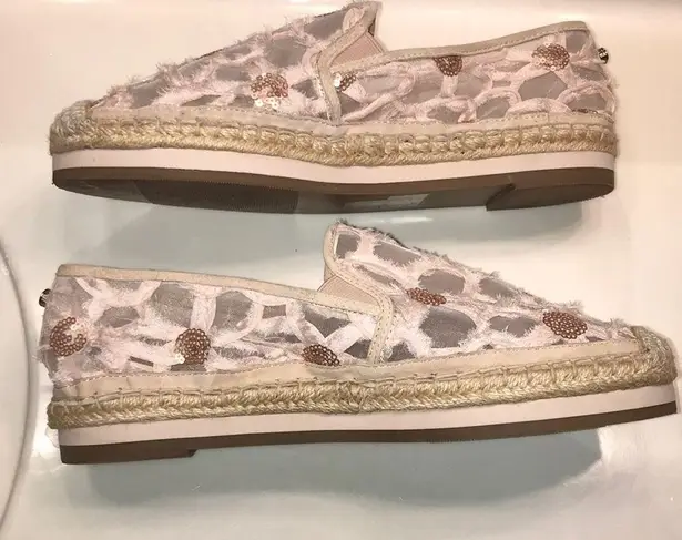 Botkier Women’s Sara Floral Lace Sequin Espadrille Flats