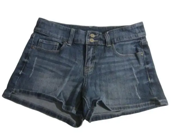 Victoria's Secret VS  Hipster Medium Distressed Washed Women Blue Jean Shorts 4