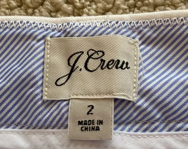 J.Crew NEW  Tennis Racket 6” Chino Shorts White Size 2 Thick Fabric Bottoms NWOT