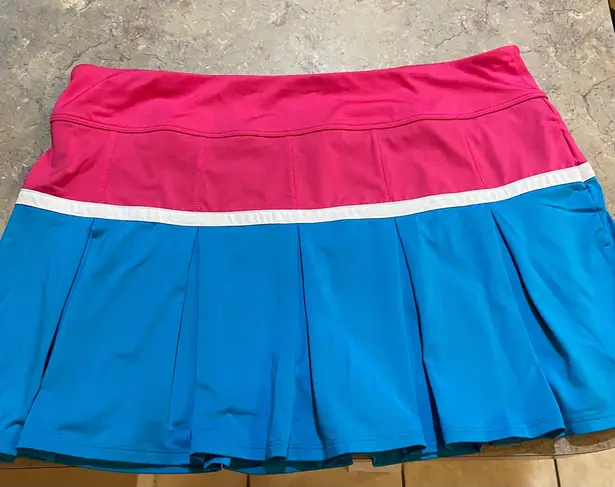 FILA Raspberry & Blue Tennis Skort size Lg