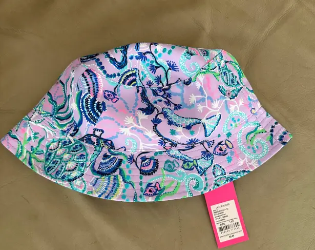 Lilly Pulitzer Lilac Freesia Mermaid Printed Bucket Hat One Size