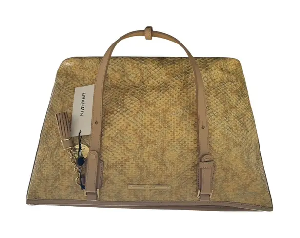 Brahmin Shoulderbag Snakeskin Asher Beige Hartford Neutral Handbag Crossbody