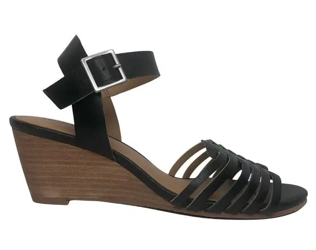 Susina Black Terra Wedge Sandal