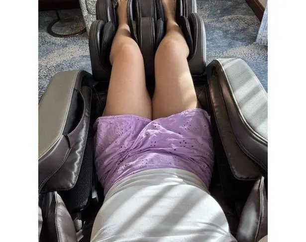 ASHLEY PARKER x RTR Women's Purple 100% Cotton Eyelet Wrap Mini Skirt Size 2