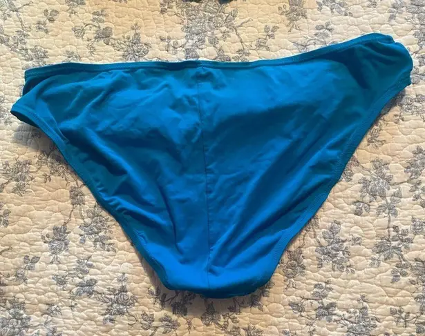 Bleu Rod Beattie Blue | Rod Beattie Strapless Blue and White Stripe Bikini Swimsuit Size 12