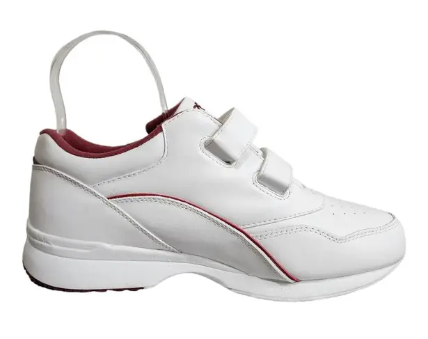Propet Tour Walker Strap Shoes White/Berry Leather Hook & Loop Women’s Size 10 White