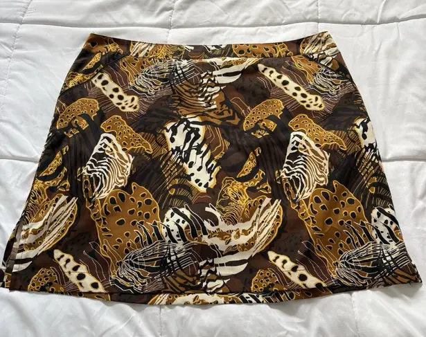 Coral Bay Vintage 90s Y2K Skort Skirt Womens Size 18 Brown Golf Tennis Pockets