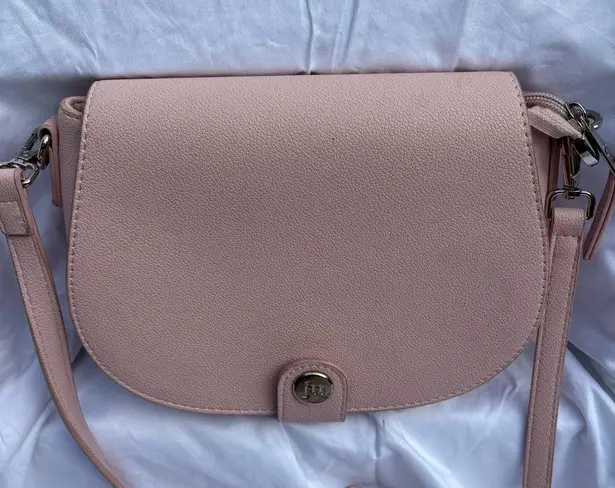 Elegant Pink mini saddlebag Bag with Minimalist Design