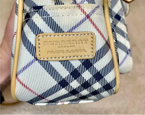 Burberry  Blue Label Gray Nova Check Shoulder Bag