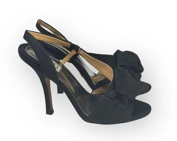 Badgley Mischka β Rosette Stiletto Heeled Sandals β Black β 8M β Cocktail Attire