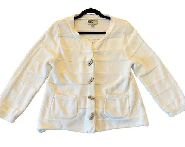 Habitat clothes to live in white button front sweater M