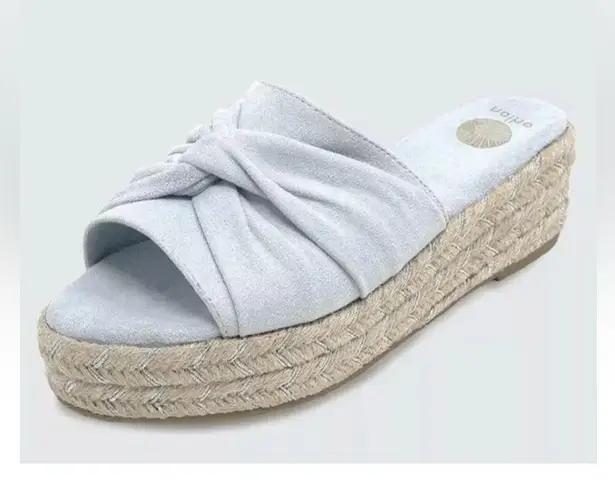 Nalho Women's Sai Vegan Suede Yoga Mat Espadrilles Platform Sandals Size 8 Blue