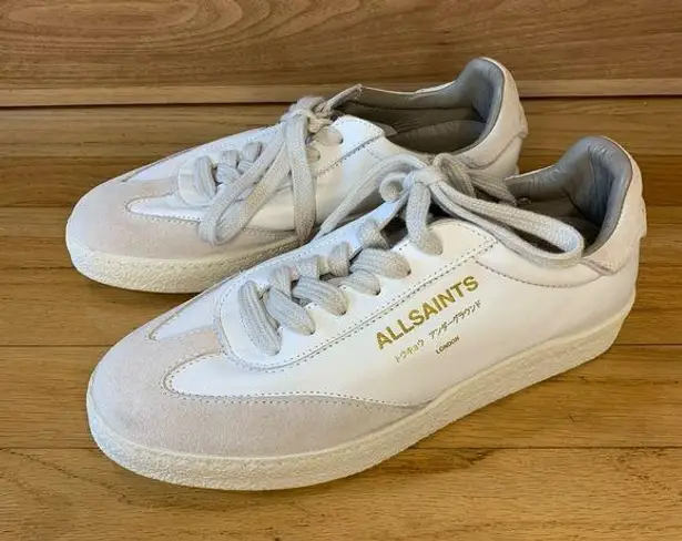ALLSAINTS Thelma Suede Low Top Sneakers in White - Size 6