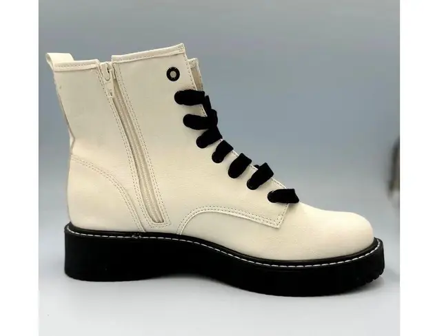 Madden NYC Moto Lace Up Nappa Booties