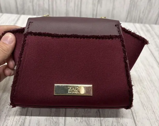 Zac Posen Womens Eartha Mini Crossbody Bag Burgundy EUC
