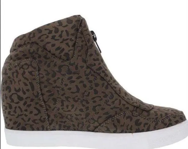 Coconuts by Matisse 7.5 M Long Live Animal Print High-Top Wedge Sneaker Boot