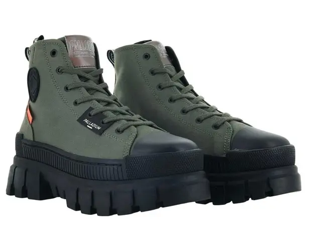Palladium Revolt Hi Tx in Olive, US Womens 11 / Euro 43, New in Box MSRP $120
