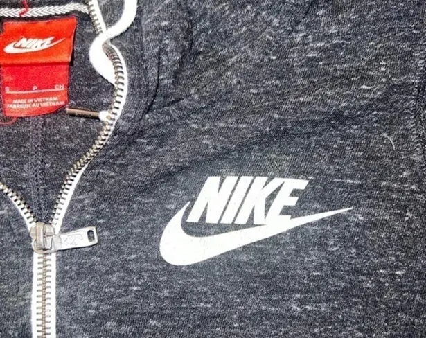 Nike  dark heather gray vintage zip up‎ hoodie size S