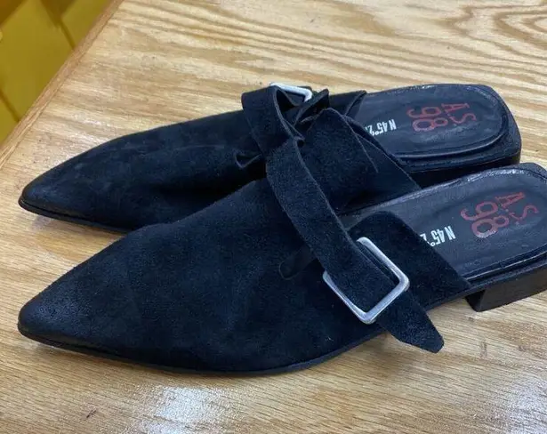 A.S.98 Ayden Flats Women's 9.5 Black Suede Slip