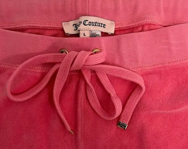 Juicy Couture  Velour Y2K Jogger Track Pants Pink Velvet Barbiecore Size L