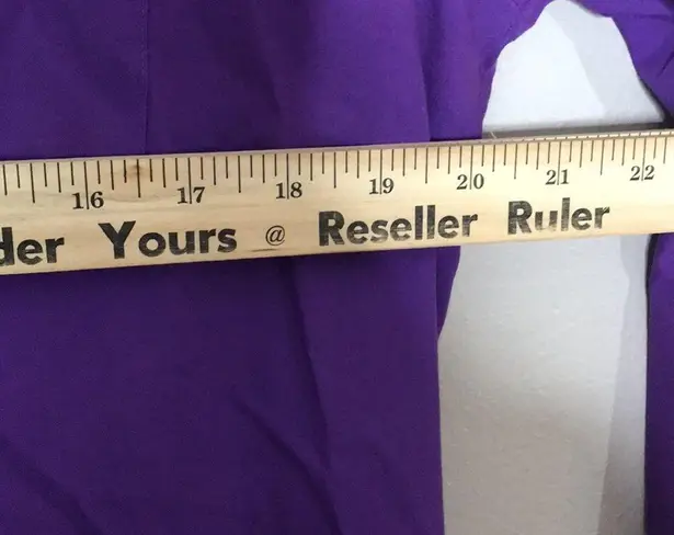 Vintage NY B’WAY purple long sleeve button down red hat society top size large