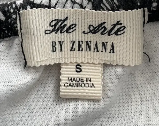 Zenana Outfitters The Arte by Black White Lace Zip Front Bustier Corset Crop Top, size S