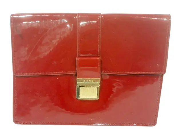 Miu Miu  Parfums Red Patent Bag Case Clutch Purse Gold Hardware thumbnail 1