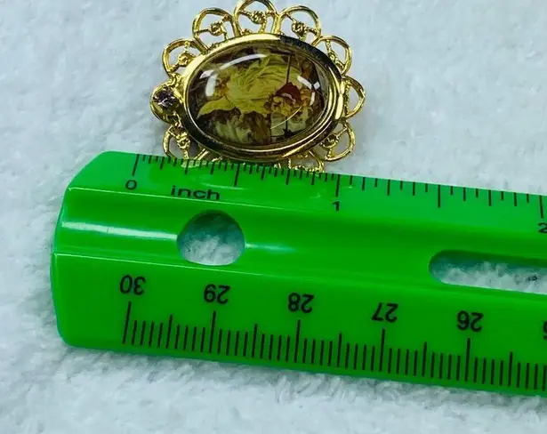 Jesus God Children Religious Tie Tack Jewelry Pin Brooch Gold Tone Filagree