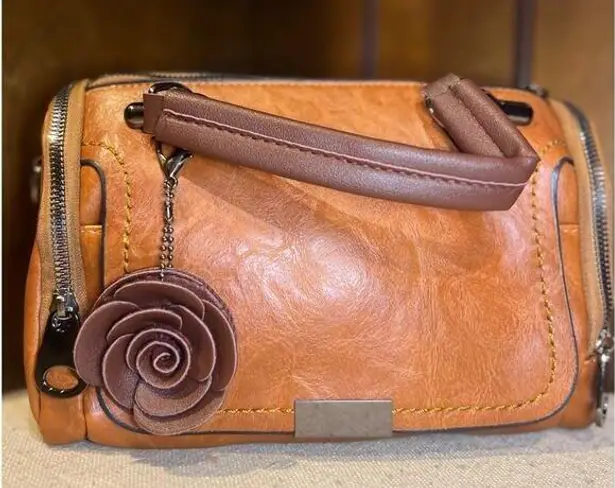 Vegan Leather Handbag Tan