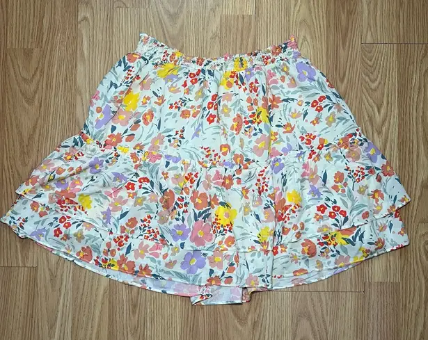 BB Dakota By Steve Madden Tiered Spring Floral Mini Skirt Women’s Size Medium Pink