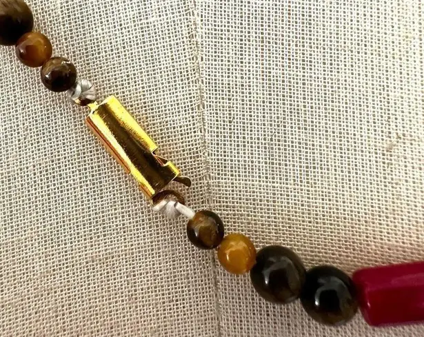 Vintage Mexican Folk Art Cluster Necklace, Pottery Mugs