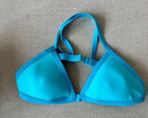 93 play street Serena bubble blue triangle bikini top new XL