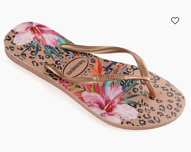 Havaianas Women's Slim Animal Floral Thong Sandal. Size 7/8. MSRP $34